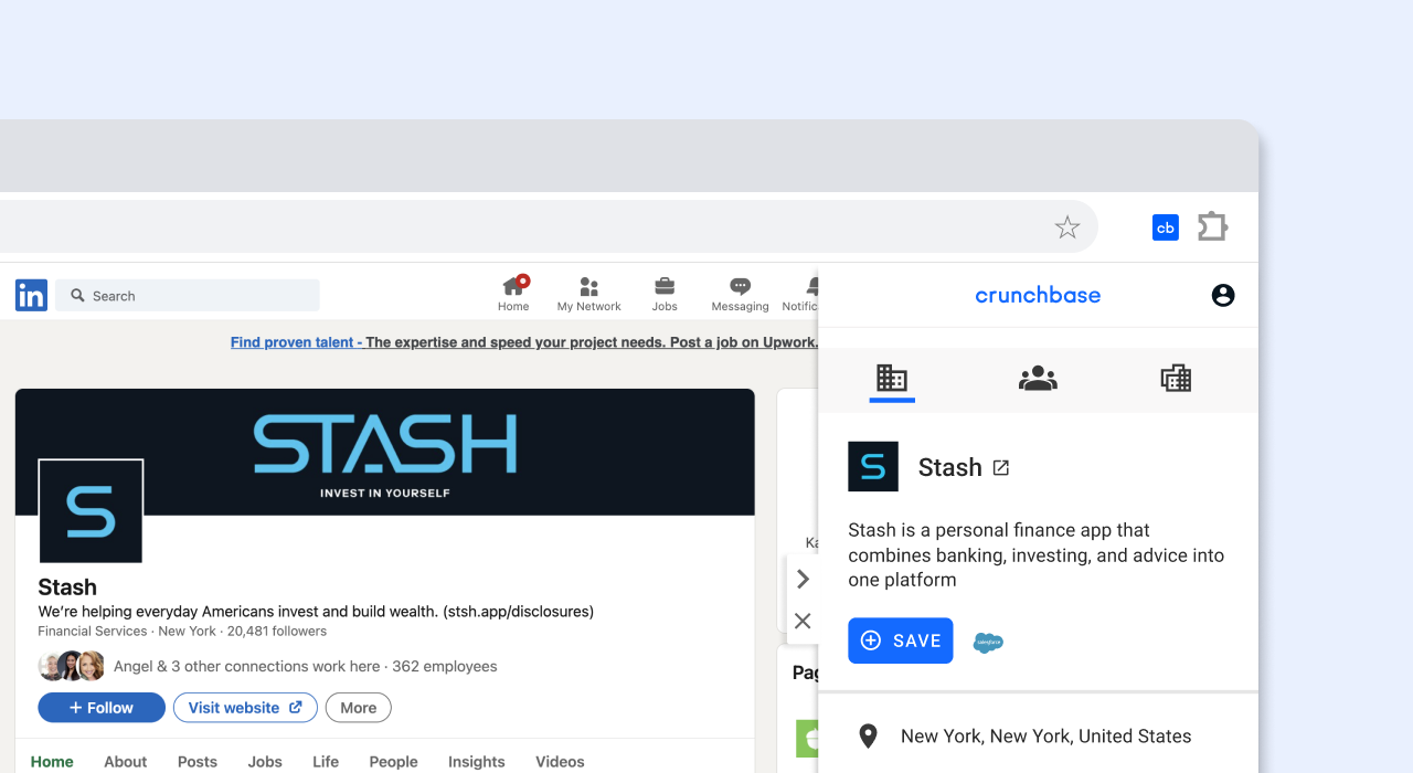 Crunchbase Chrome Extension